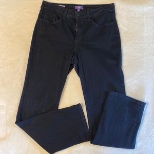NYDJ Marilyn Straight Black Jeans 8P